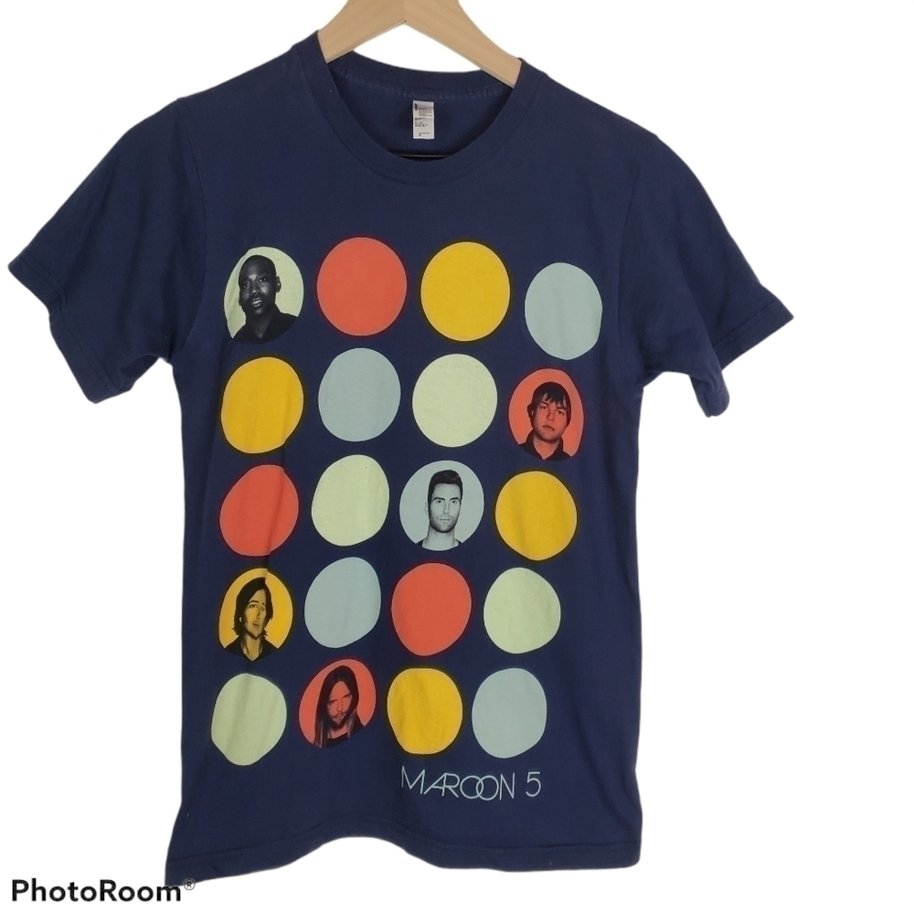 Maroon 5 Navy 2013 No. American Tour Tee Shirt